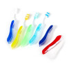 Travel folding toothbrush, light-blue